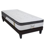 Pack  90x190  Matelas + Sommier Bois + Alèse anti punaise