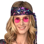 amscan 9909443 - Accessoire de déguisement hippie des années 70 - Rose
