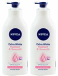 550ml 2 Bottle NIVEA Lotion Extra Bright Radiant Smooth Whiten