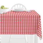 Comart, Nappe carrée 100% Polyester, Anti-Taches, pour Table, Cuisine, Rouge, rectangulaire 132 x 178 cm