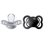 BIBS Supreme Silicone Size 1 Cloud/Black 2-pack