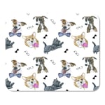 Mousepad Computer Notepad Office Dogs Pattern Funny Cartoon Characters Different Breads Doggy Puppy Home School Game Player Computer Worker Inch