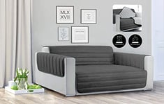 Waterproof Trendy housse de canapé matelassé Gris clair/Gris foncé, 3 places