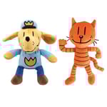 2 bitar Hund Man Plysch leksak Anime Petey Katt Valp Uppstoppad Djur Tecknad Plysch Figurer kudde