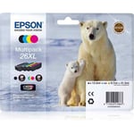 Epson Ink Cartridge Black Cyan Magenta Yellow Polar Bear Multipack 4-colours ...