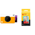 Kodak Printomatic Digital Instant Print Camera - Full Color Prints On ZINK 2 x 3 Inch Sticky-Backed Photo Paper (Yellow) Print Memories Instantly & Zink Photo Paper - Pack of 20