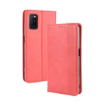 HDOMI OPPO A52/OPPO A72/OPPO A92 Case,High Grade Leather Wallet whith [Card Slots] Flip Magnetic Closure Cover for OPPO A52/OPPO A72/OPPO A92 (Red)