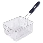 Chip Basket, Square Shape Stainless Steel Fryer Basket Deep Wire Strainer Chip Serving Frying Basket Food Oil Pot with Handle for Shrimps French Fries Fish Onion Rings Chicken Wing Home Commercial