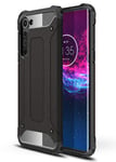 NOKOER Case Protector for Motorola Edge, Hybrid Armor Cover, TPU + PC Dual Layer Phone Case [Shockproof] [Anti-Fingerprint] [Dust-Proof] Ultra-Thin - Black
