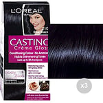 Casting Lot 3 Crèmes Gloss 210 Noir Bleu. Teinture colorée pour Cheveux, Multicolore, Unique