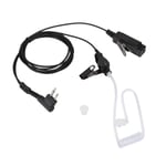 Walkie Talkie Earpiece 2 Pin Acoustic Tube Headset With Mic