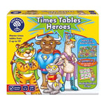 Orchard Toys Times Tables Heroes - 2 in 1 Maths Games for Kids with Multiplication Bingo and Counting Board Game - Children’s Learning and Educational Math Games for 6-9 Year Olds - 2-4 Players