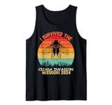 Survived 2024 Cicada Invasion Insect Bug Infestation Cicadas Tank Top
