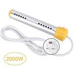 JZLPY Water Heater, 1.5m 2000W Anti-burn Water Electric Immersion Heater Boiler Travel Basin Heater Quick Heating220V for Barrel/Basin