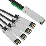 BeMatik - QSFP + Câble SFF-8436-4 SFF-8431 SFP + 40 Gigabit 2m