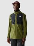 The North Face Mens Homesafe Snap Neck Fleece Pullover - Olive