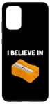 Coque pour Galaxy S20+ I Believe in Taille-crayons manuel rotatif Pointe graphite