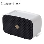 Toilet Paper Holder Storage Rack Tissue Box Shelf Black 1 Layer