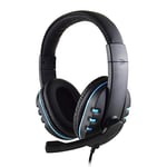 Wired gaming Headphones Gamer Headset Game Earphones with Microphone for PS4 Play Station 4 X Box One PC Bass Stereo PC headset Blackblue