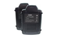 vhbw 2x batterie compatible avec Worx WX175.1, WX175.9, WX176, WX176.3, WX176.9, WX178, WX178.1, WX178.9 outil électrique (2000mAh Li-Ion 18V)