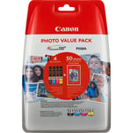 Canon 6508B006 - CLI-551 BK/C/M/Y Ink Cartridge + Photo Paper Value Pack Genuine