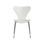 Fritz Hansen Sjuan 3107 stol white, målad ask, kromat stålstativ