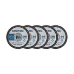 Engino Dremel SC476 SpeedClic Cutting Wheels Multi Pack, Rotary Tool Accessory Kit of 5 Cutting Discs, 38 mm, 14 mm Cutting Depth for Cutting Plastic, PVC, Plexiglass
