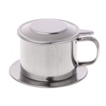 Sieve Tea strainers fine mesh Strainer Soup Chef strainers and colanders Vietnamese Coffee Filter Stainless Steel Maker Pot Infuse Cup Serving Delicious dedepeng (L)
