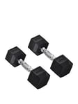 Homcom 2 X 4Kg Rubber Dumbbell Sports Hex Weights Sets Home Gym Fitness Dumbbell Kit