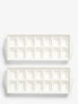 John Lewis Two Row Ice Cube Tray, White