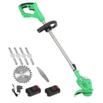 24V Electric Lawn Mower, Cordless Household Grass Trimmer Cutter Portable Pruning Garden Tool, with 3 kinds of blades (Circular Saw Blades, Metal Blades, Plastic Blades)