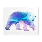 Funny Polar Bear with Mountain Landscape Rectangle Non Slip Rubber Comfortable Computer Mouse Pad Gaming Mousepad Mat for Office Home Woman Man Employee Boss Work