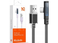 Mcdodo USB-C till USB-C-kabel CA-3423 90 grader 1,8 m med LED (svart)