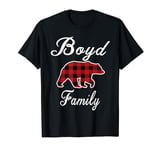 BOYD Family Bear Red Plaid Christmas Pajama Men Women Gift T-Shirt