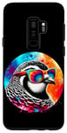 Coque pour Galaxy S9+ Lunettes de soleil Cool Tie Dye Ptarmigan Oiseau Illustration Art