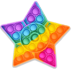 Pop it Fidget Toy - Flera Färger & Modeller - Stjärna - Rainbow - TheMobileStore Fidget Toys