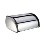 Stainless Steel Bread Box, Vangonee Roll Top Bread Bin Stainless Steel Body Large Capacity Bread Box Bread Container for Hotel Restaurant