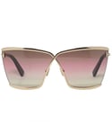 Tom Ford Womens Elle FT0936 28F Shiny Rose Gold Sunglasses - One Size
