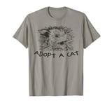 Adopt A Street Cat Funny Opossum Team Trash Animal Humor T-Shirt