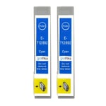 2 Cyan Ink Cartridges for Epson Stylus D78 DX5050 DX9400 SX105 SX218 SX415