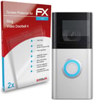 atFoliX 2x Screen Protector for Ring Video Doorbell 4 clear