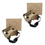 Virtual Real Store 2Pack Google Cardboard, 3D VR Headset Virtual Reality Glasses Box with Big Clear 3D Optical Lens and Comfortable Head Strap Nose Pad for iphone and Samsung