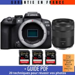 Canon EOS R10 + RF 85mm F2 Macro IS STM + 3 SanDisk 32GB Extreme PRO UHS-II SDXC 300 MB/s + Guide PDF '20 TECHNIQUES POUR RÉUSSIR VOS PHOTOS
