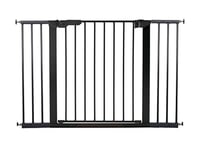 BabyDan Premier Barrière de sécurité extra large à clipser pour escalier, 112 à 119,3 cm, en métal, noire, fabriquée au Danemark (grille pour chien)