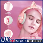 K9 Cat Ear Headphones with RGB Light Mic Gaming Headset (Pink 3.55mm)