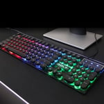 clavier gamer américain lumineux usb sensation mécanique keycap suspendu ep54175