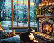 Painting By Numbers - Warmth Of The Fireplace 40X50cm