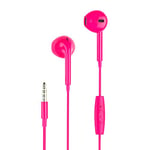 Music Sound | Fullcolor Capsule Earbuds | Wired Earphones with Microphone - Jack 3.5 mm - Pink