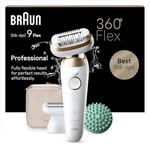 Braun Silk-épil 9 Flex 9-071 3D Épilateur pour une épilation facile Blanc/doré