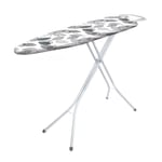Minky Expert Large Ironing Board Height Adjustable with Iron Rack 122x38cm